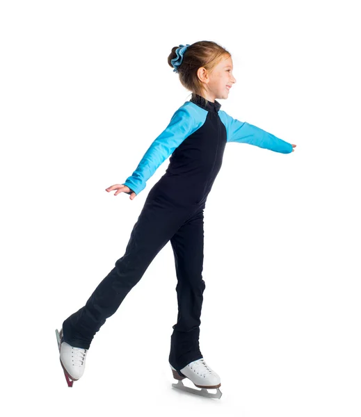 Little girl with skates — Stock Photo, Image