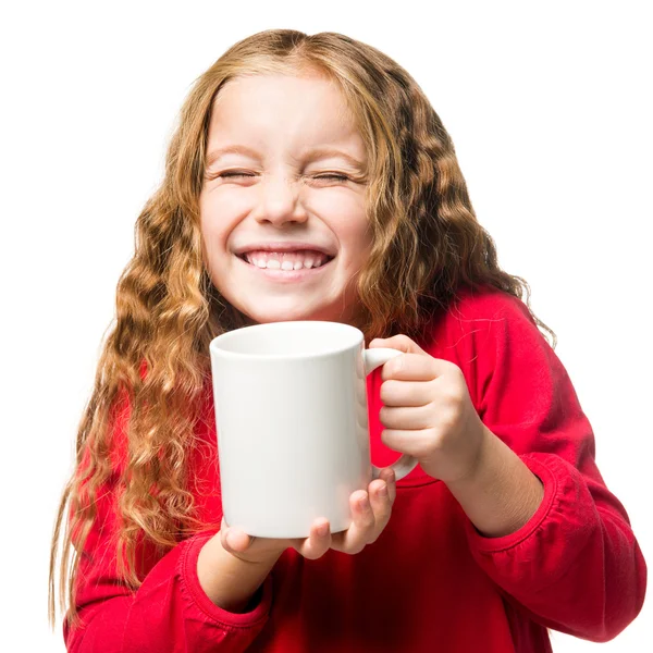 Niña con taza — Foto de Stock