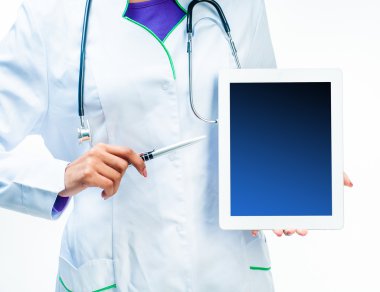 Tablet bilgisayarlı doktor