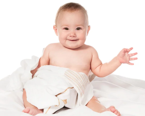Niño pequeño en toalla de baño —  Fotos de Stock