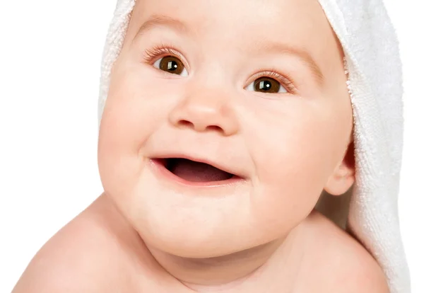 Retrato de un bebé sonriente — Foto de Stock