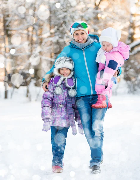 Beautiful mother with children — Stock Photo, Image