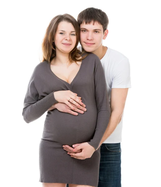 Man och en gravid kvinna — Stockfoto