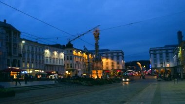 Linz, Avusturya Alacakaranlıkta