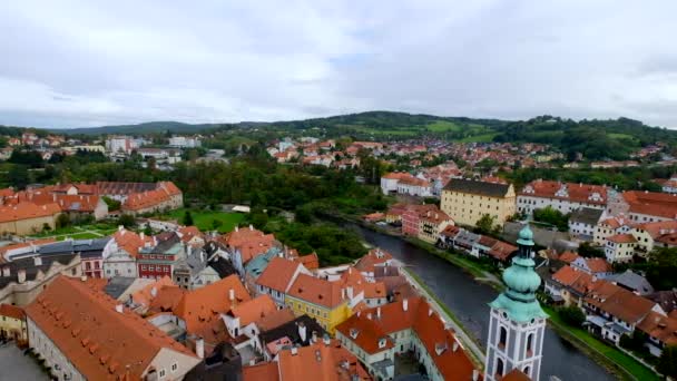 Paysage urbain de Krumlov, République tchèque — Video