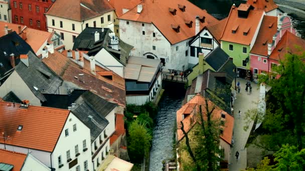 Paysage urbain de Krumlov, République tchèque — Video