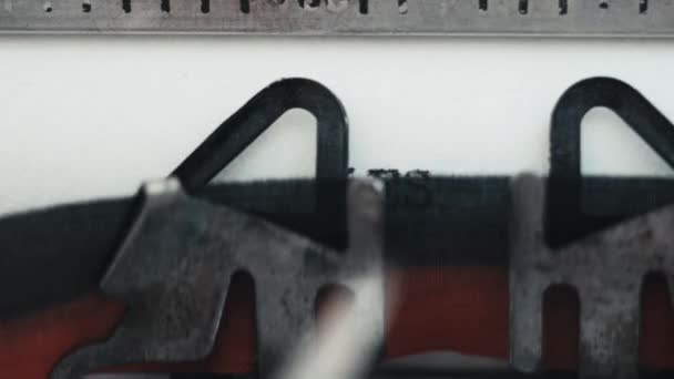 Escribir palabra Sí en la máquina de escribir retro — Vídeos de Stock