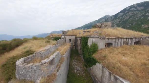 Fortaleza Gorazda em Montenegro — Vídeo de Stock