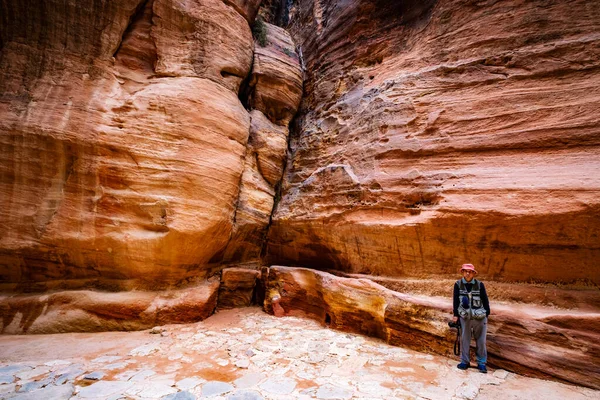 Interesse an Touristen in Petra, Jordanien — Stockfoto