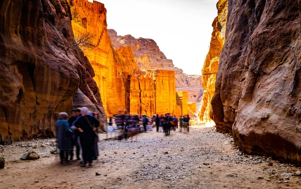 Canyon in mysterieuze Petra — Stockfoto