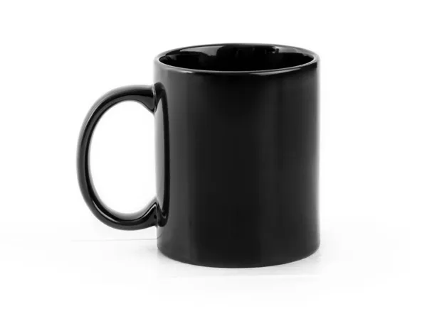 Vollkommen schwarze Keramiktasse — Stockfoto