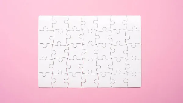직사각 형 퍼즐을 완성 한 블 랭크 — 스톡 사진