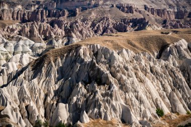 Türkiye 'nin Kapadokya kentindeki panoramik manzara