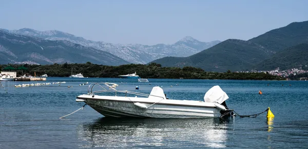 Boat in Adriatic sea, Montenegro — Stock Photo, Image