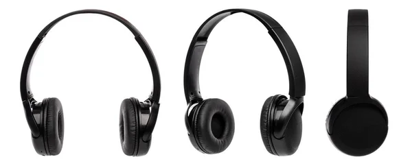 Czarne słuchawki bezprzewodowe — Zdjęcie stockowe