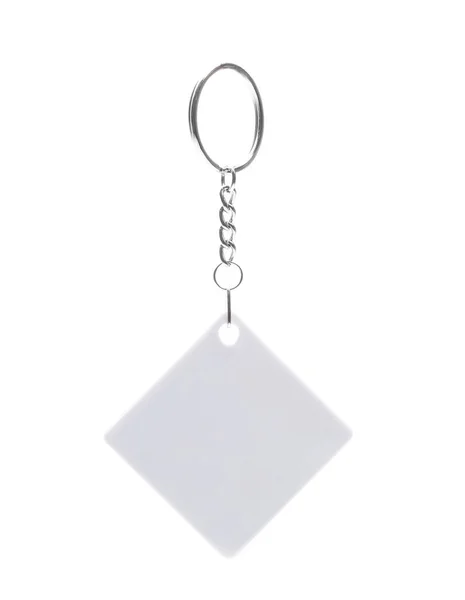 White square key holder with ring — Stock Photo, Image