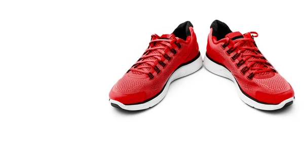 Kırmızı koşu ayakkabıları — Stok fotoğraf