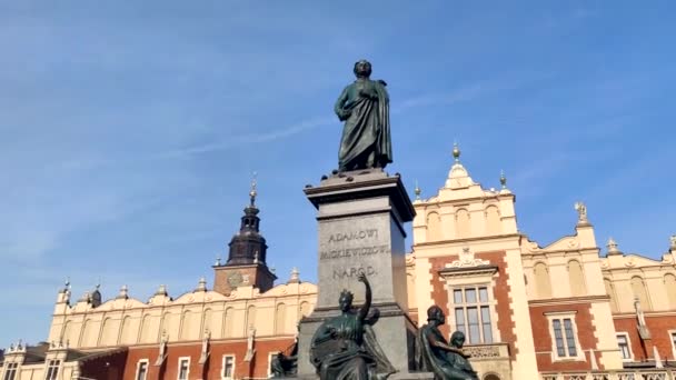 Rynek Glowny i Krakov, Polen — Stockvideo