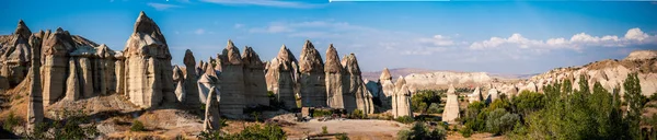 Vista Panorâmica Vale Amor Com Pedras Chaminé Capadócia Turquia — Fotografia de Stock