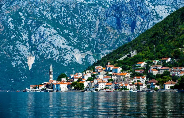 Beautiful City Mountain Hill Adriatic Sea Montenegro Amazing Nature View — Stockfoto