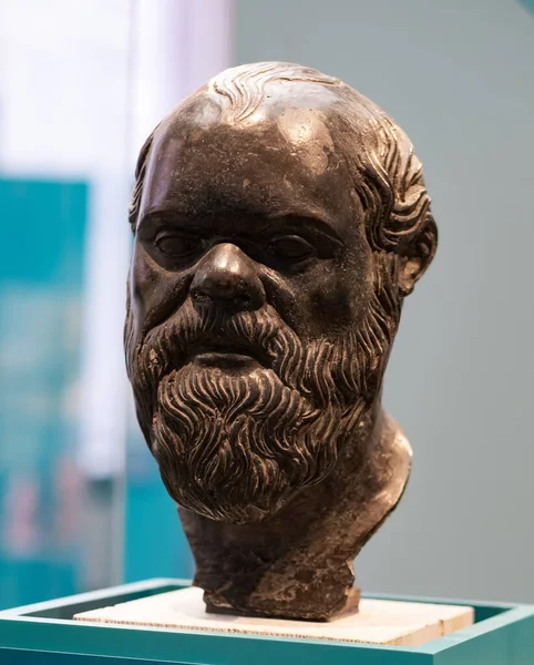 Berlin Germany September 2019 Old Bust Socrates Head Berlin Altes — Stock Photo, Image
