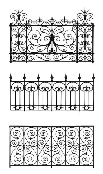 Set of forged decorative lattices Royalty Free Stock Photos