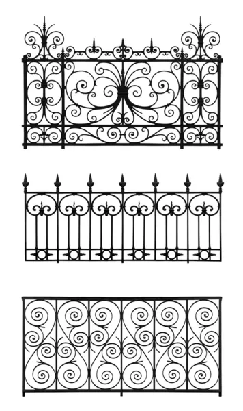 Satz geschmiedeter Ziergitter Stockbild