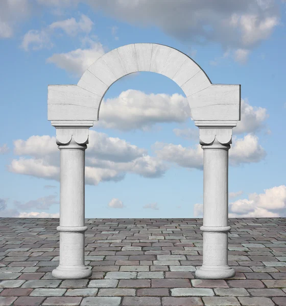 Classic arch with blue sky — Stock Photo, Image