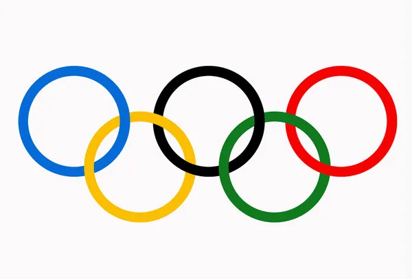 Jogos Olímpicos anéis símbolo . Imagens Royalty-Free
