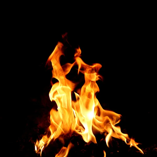 Rudý oheň a plamen — Stock fotografie