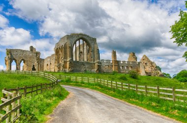 Egglestone Abbey ruins in County Durham clipart