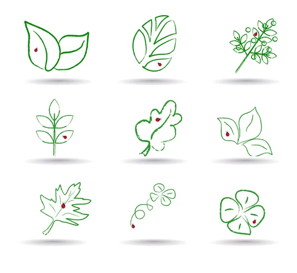 Ecologie pictogramserie. Eco-pictogrammen. vector — Stockvector