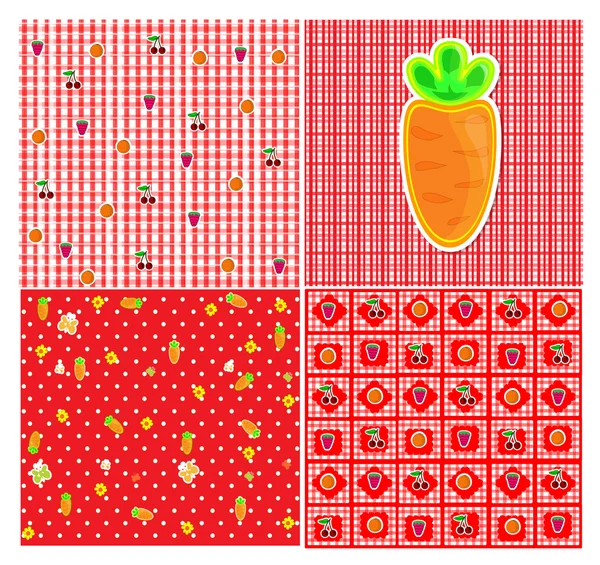 水果和浆果无缝花纹矢量 — 图库矢量图片