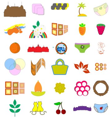 soyut logo ve tasarım öğeleri. vektör