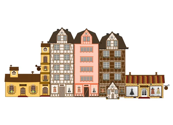 Maisons traditionnelles en Europe — Image vectorielle