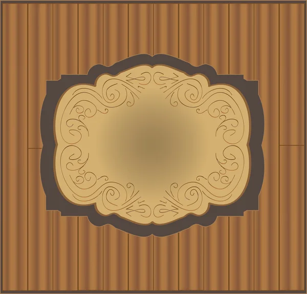 Vecteur de bannière en bois — Image vectorielle