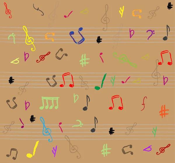 Müzik notaları - Dikişsiz vektör — Stok Vektör