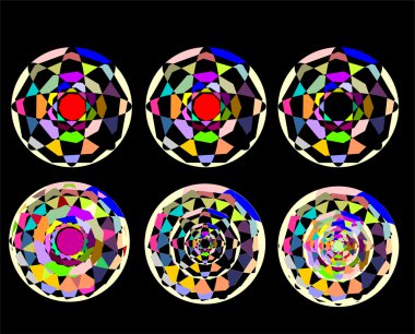 siyah zemin daire soyut. Şablon