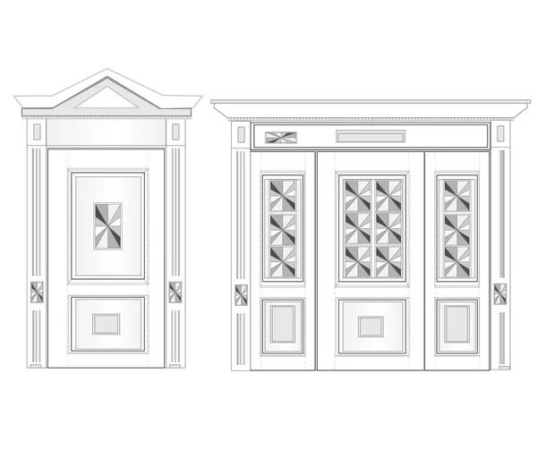 Белая дверь на изолированном фоне — стоковый вектор