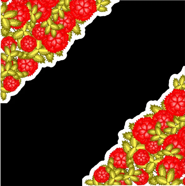 Uitnodigingskaart op floral achtergrond — Stockvector