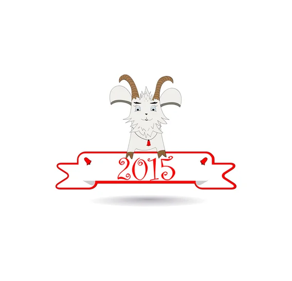 Godło w 2015 r. na kalendarzu wschodnim kozim — Wektor stockowy