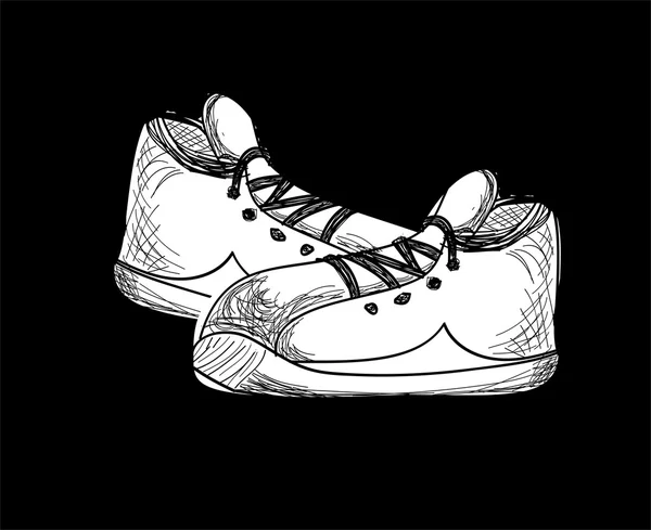 Zapatillas. estilo de boceto. ilustración vectorial — Archivo Imágenes Vectoriales