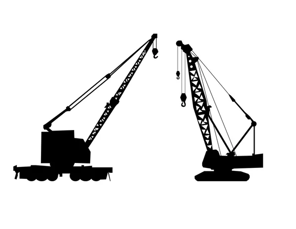 Grúas silueta vector — Archivo Imágenes Vectoriales