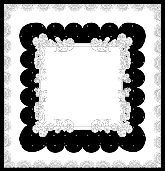 Elegant card in black and white. — Stock Vector