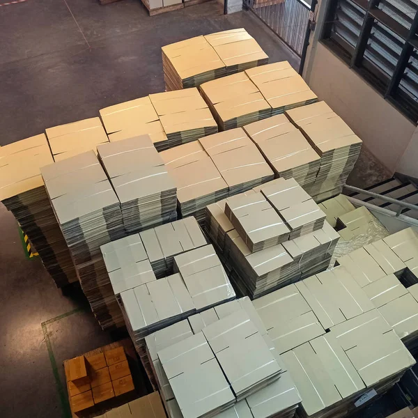 Warehouse Interior Goods Container Package Boxes — Φωτογραφία Αρχείου