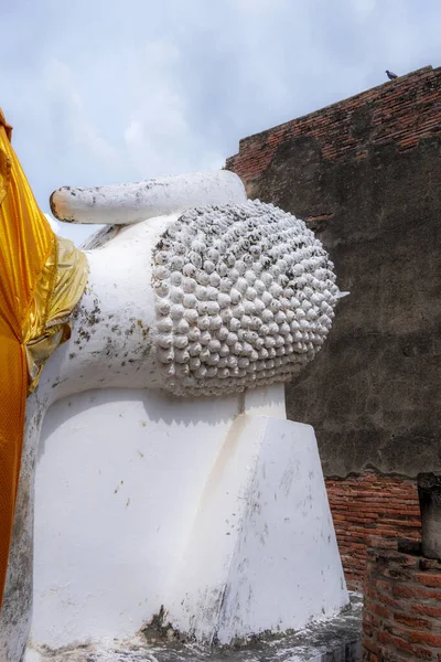 Antigua Estatua Buda Provincia Ayutthaya Tailandia —  Fotos de Stock
