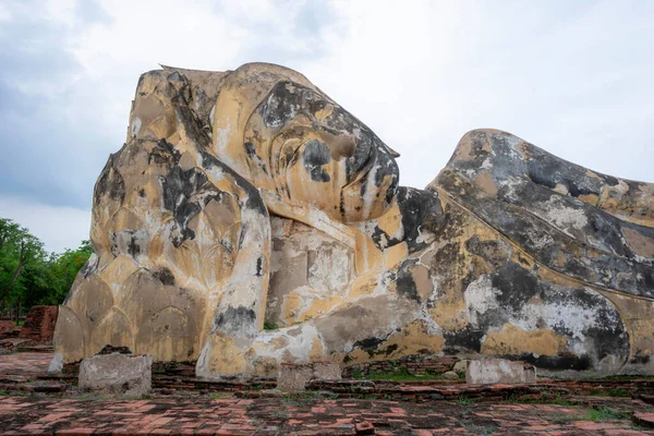 Tayland Ayutthaya Ilindeki Eski Buda Heykeli — Stok fotoğraf