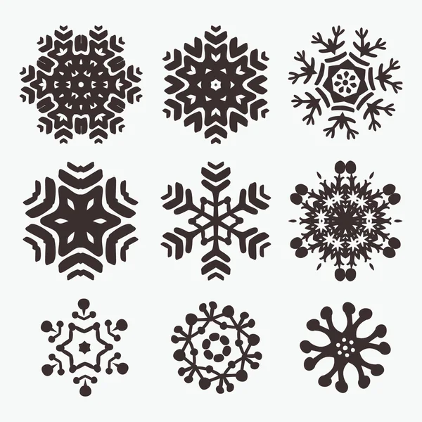 Set de copos de nieve — Vector de stock