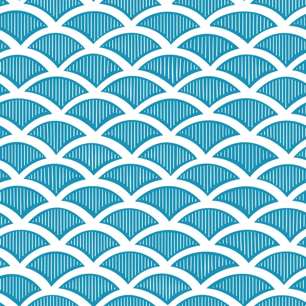 Безшовні хвилі візерунком Стокова Ілюстрація