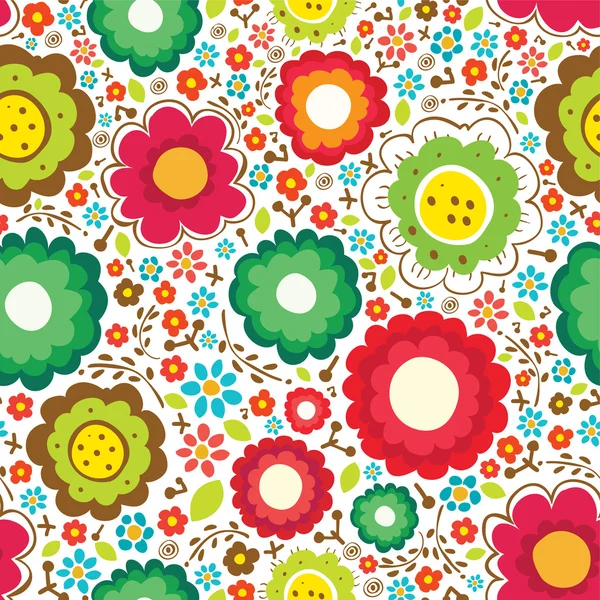 Bloemen naadloos patroon — Stockvector